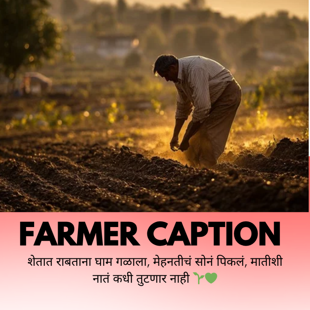 farmer caption in marathi