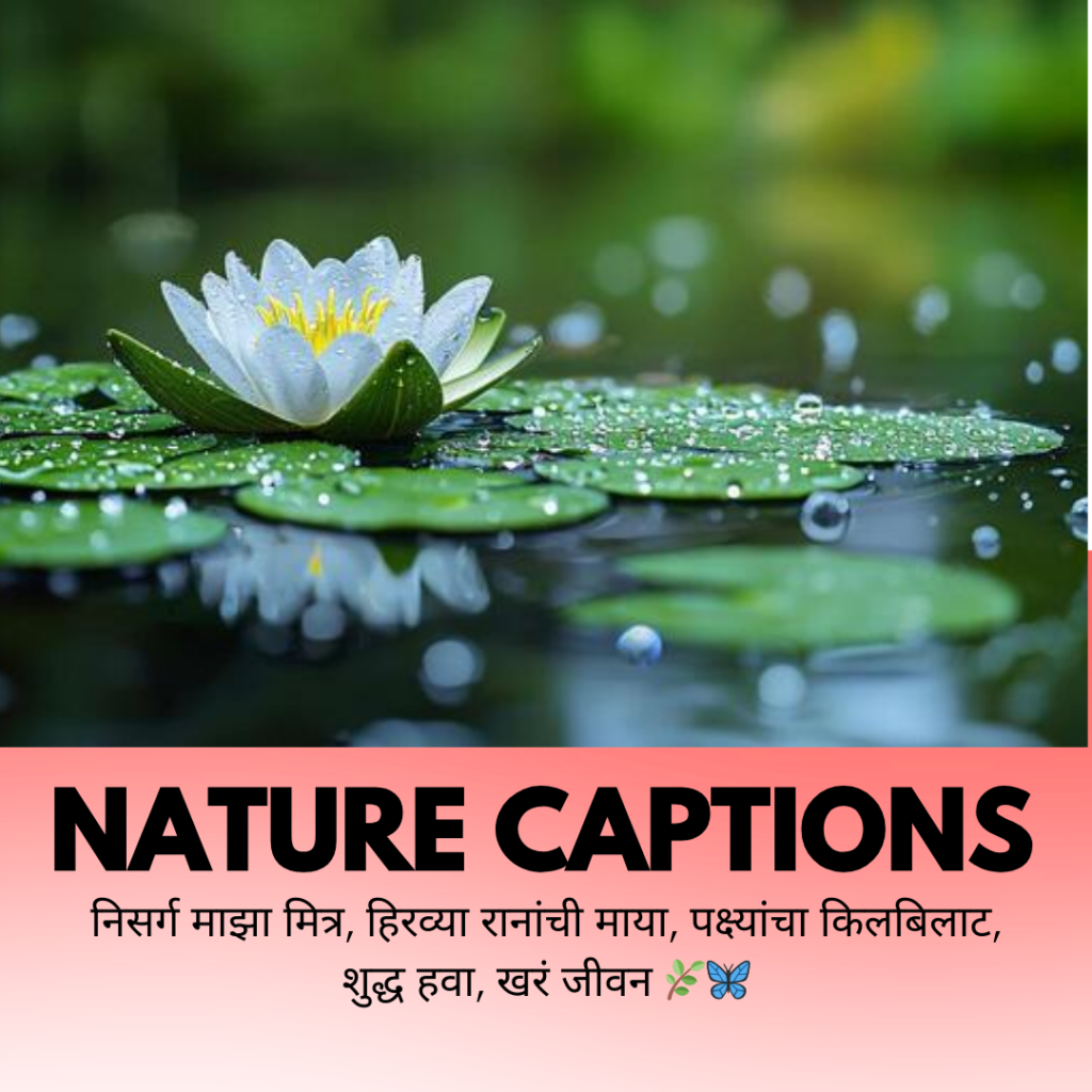 nature caption in marathi