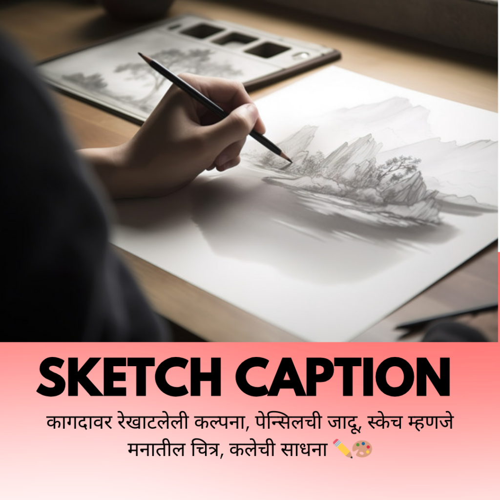 sketch caption in marathi